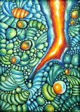 02 Geburtsstunde eines Opals Acryl  auf Leinwand;
70 x 100 cm;